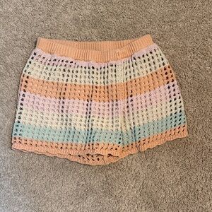 Colorful Crochet Kids Shorts